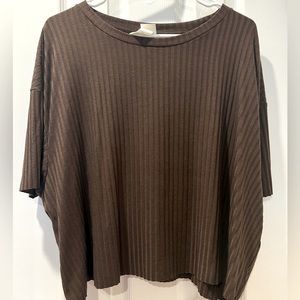 H&M cropped ribbed shirt